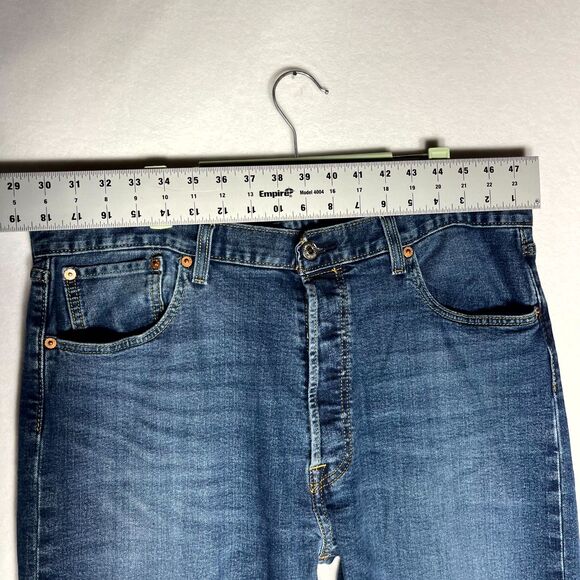Levi Strauss & Co 501 Button Fly Jeans Dark Wash Mens W38 L30 - Picture 11 of 13